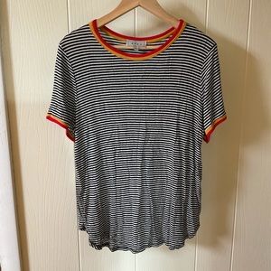 Black and white stripped T-shirt, large